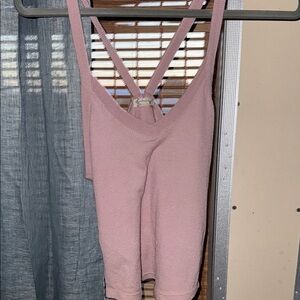 Free People Mauve Ribbed tank top